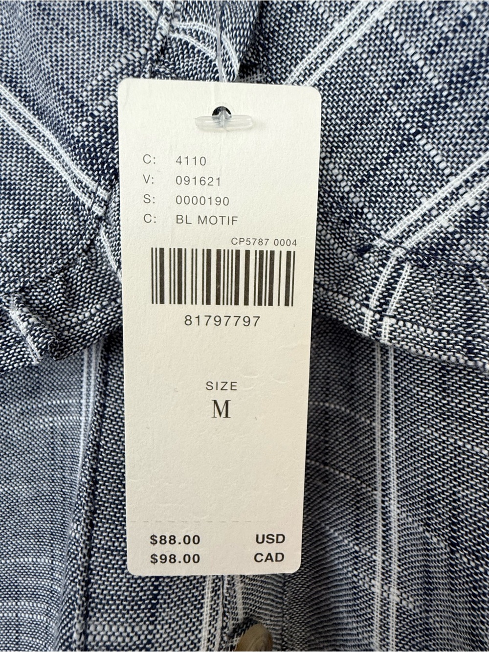 Pilcro Blue and White Striped Ruffle-Collar Button Down Top (Anthropologie) - Picture 4 of 7